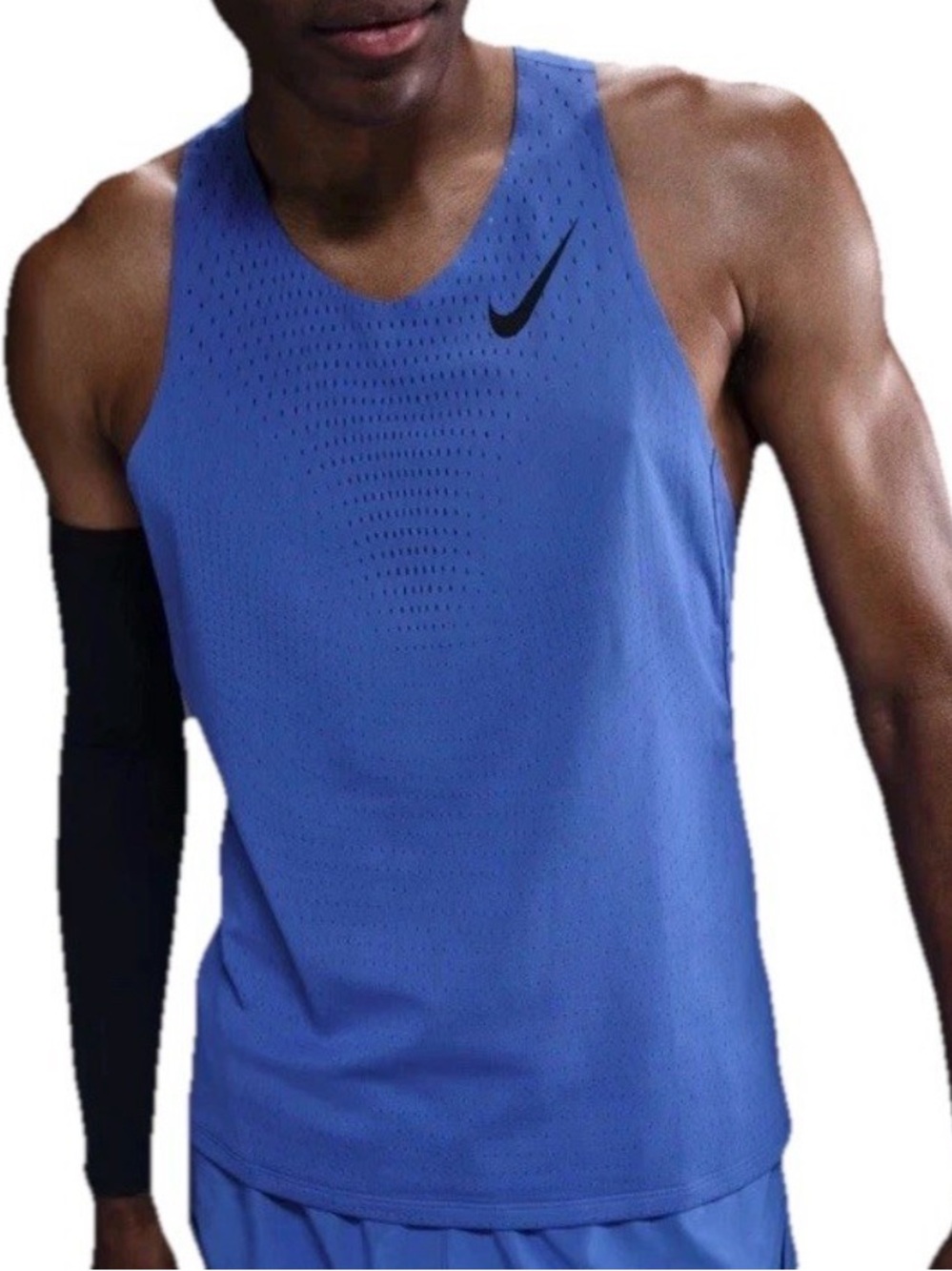 Nike Men’s Aeroswift Dri-Fit ADV Running Singlet(FN4231-411) Small Comet Blue